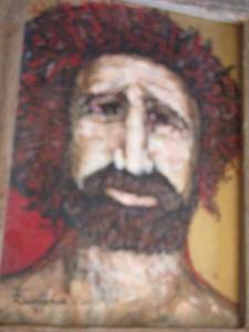 lot 261 image: ART - MAN on board paintings  FRAMED