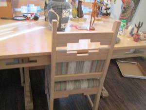 lot 270 image: Aztec dining table with 6 chairs, 306042  QTY X $$