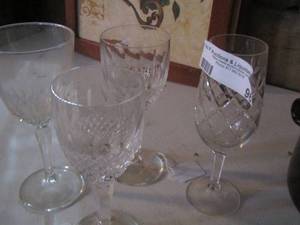 lot 96 image: crystal wine glasses
