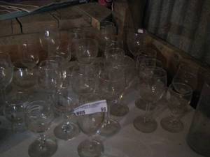 lot 98 image: large lot of wine and champagne glasses