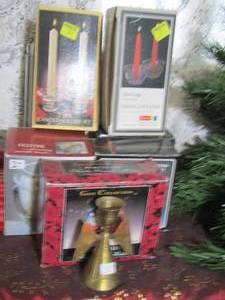 lot 185 image: Christmas candle holders some new in box