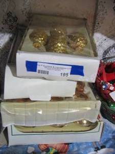 lot 195 image: Various Christmas ornaments NIB and used