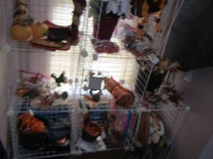 lot 221 image: white metal shelving full of fall dcor, one huge lot just for you
