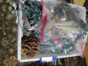 lot 229 image: Christmas lights and pine cones