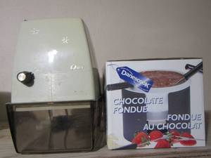 lot 244 image: chocolate fondue nib- shaved ice machine