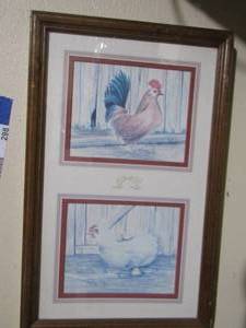 lot 298 image: rooster wall art