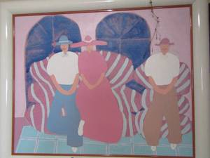 lot 300 image: framed painting