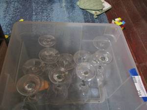 lot 314 image: large lot of various wine glasses