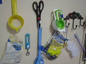 lot 310 image: misc. lot of kitchen supplies, utensils