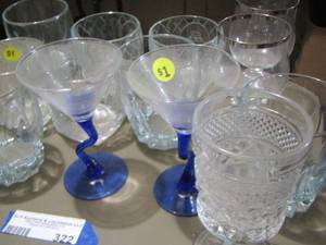 lot 322 image: wine glasses, whiskey glasses
