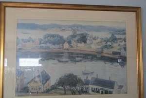 lot 341 image: ART - RIVER W HOUSES  by KUCHNE