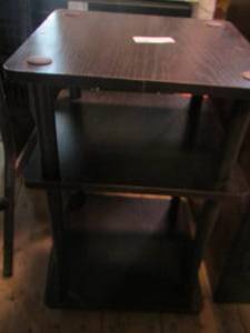 lot 100 image: 2 tier black shelf