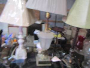 lot 125 image: 3 Table lamps with shades