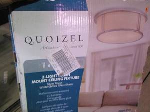 lot 126 image: Quoizel 2 light mount ceiling fixture