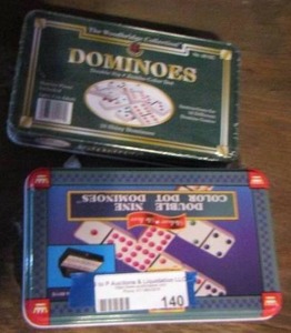 lot 140 image: Dominoes, Double Nine Dominoes