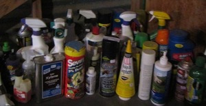 lot 157 image: large lot of used chemicals