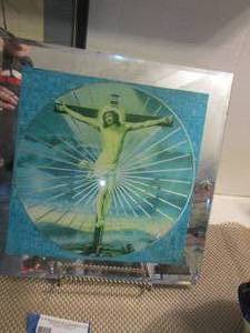 lot 31 image: 13x13 mirrored Jesus art