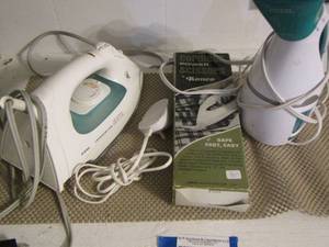 lot 167 image: iron, steamer, cordless power scissors ronco