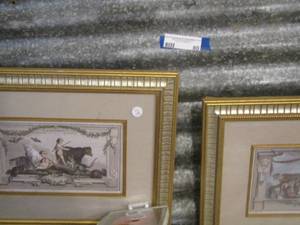 lot 80 image: qty 2 framed animal art