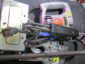 lot 352 image: electric saw, crow bar, staplers and more