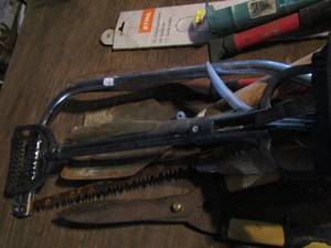 lot 365 image: BOWSAW, TRIMMERS, SMALL SHOVEL, CAULK GUN, POOPER SCOOPER