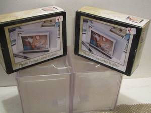 lot 45 image: qty 2 photo frame letter holders, qty 2 photo tissue boxes