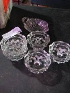 lot 378 image: crystal candle stick holders