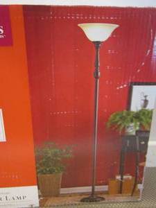 lot 424 image: Bronze floor lamp nib