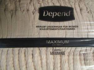 lot 443 image: 2 new packs of depends for women size large