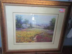 lot 397 image: Hilltop wall art   35X41