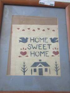 lot 398 image: 16x13 home sweet home art