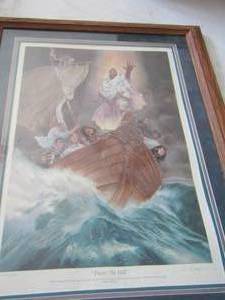 lot 402 image: Peace be Still wall art 30x22