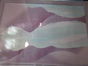 lot 24 image: Nancy Denision columnar framed fine art print signed
