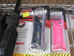 lot 504 image: qty 2 pepper sprays nip, metal baton