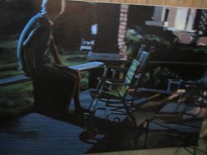 lot 25 image: Hand painted portrait beautiful piece, artist is pictured my eyes just cant read it  4564