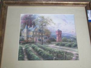 lot 521 image: Thomas Kinkade farm house art- 1923