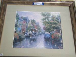 lot 522 image: Thomas Kinkade city art- 1923