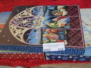 lot 545 image: wooden Christmas wall dcor