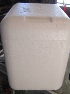 lot 564 image: small white medic Styrofoam ice chest