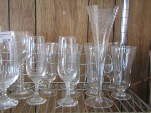 lot 565 image: various wine glasses