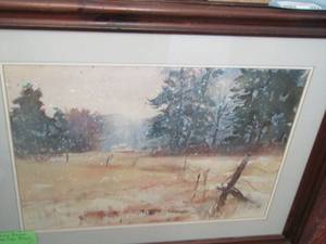lot 593 image: Irby brown water color art-