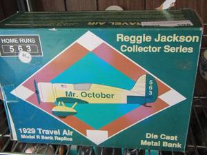 lot 598 image: Reggie Jackson collector series    1929 travel erro model R bank replica