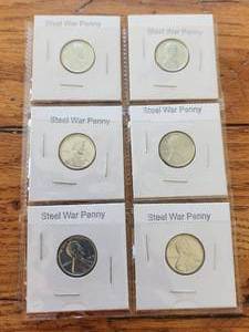 lot 26 image: Selection of 1943 Steel War Pennies - Penny