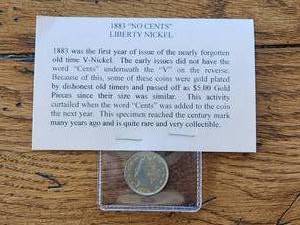 lot 51 image: 1883 No Cents Liberty nickel