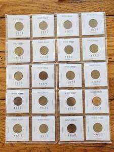 lot 121 image: Selection of Wheat Pennies - Penny