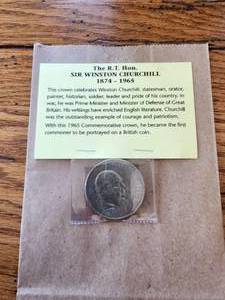 lot 161 image: 1965 R.T. Hon. Sir Winston Churchill commemorative British coin