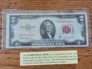 lot 171 image: 1953C $2 red seal note