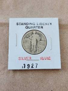 lot 176 image: 1927 Standing Liberty quarter - silver - rare