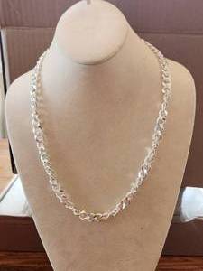 lot 107 image: Very nice silver necklace - marked 925