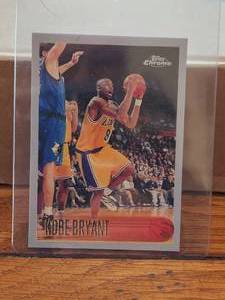 lot 103 image: 1996 Topps Chrome Kobe Bryant basketball card - maybe reprint put out by Topps